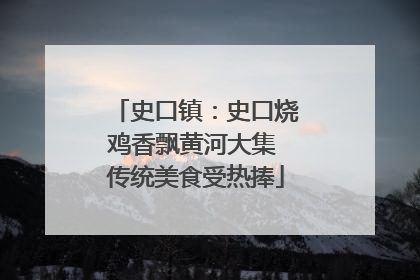 史口镇：史口烧鸡香飘黄河大集 传统美食受热捧